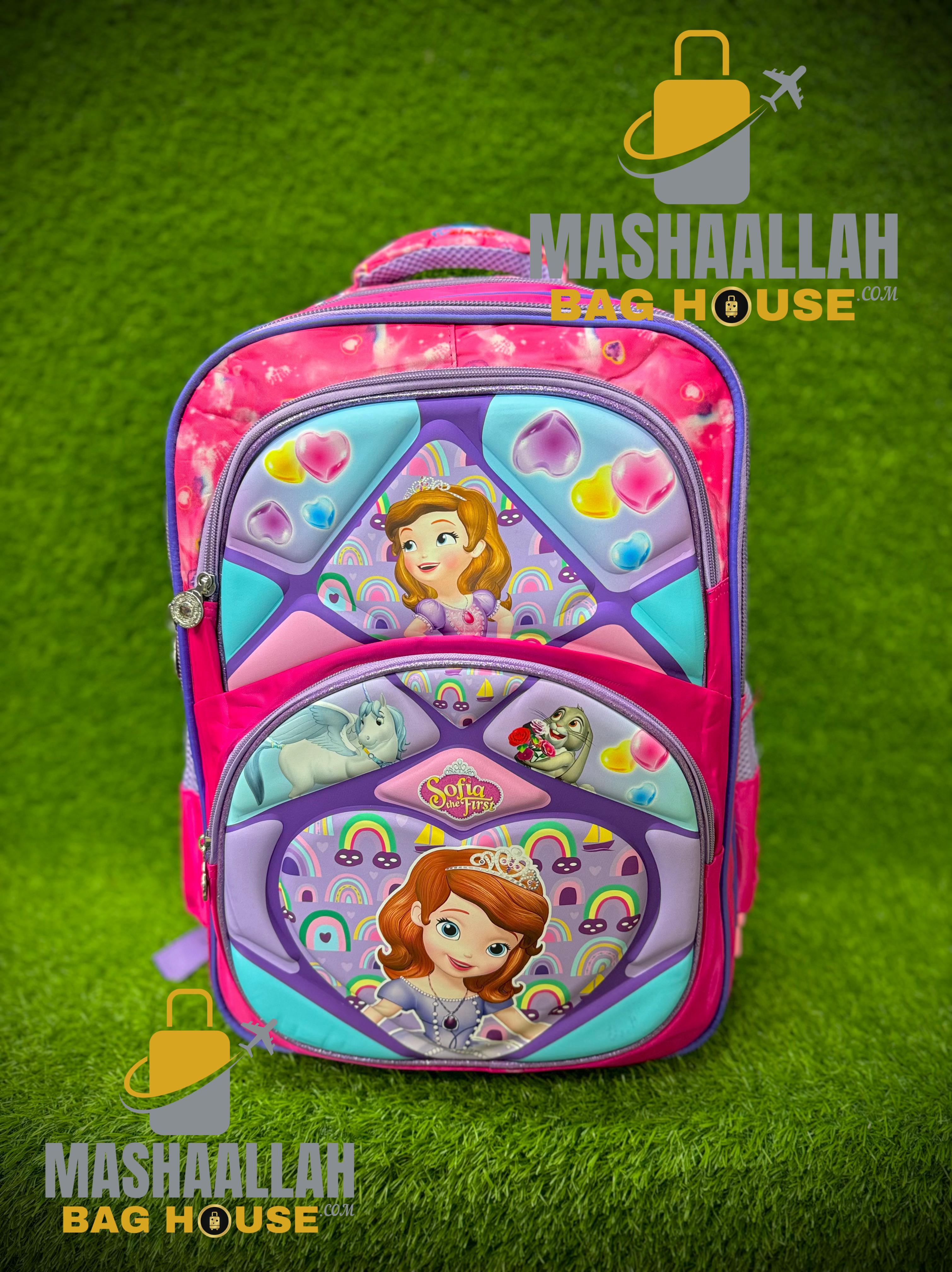 kids school character bag