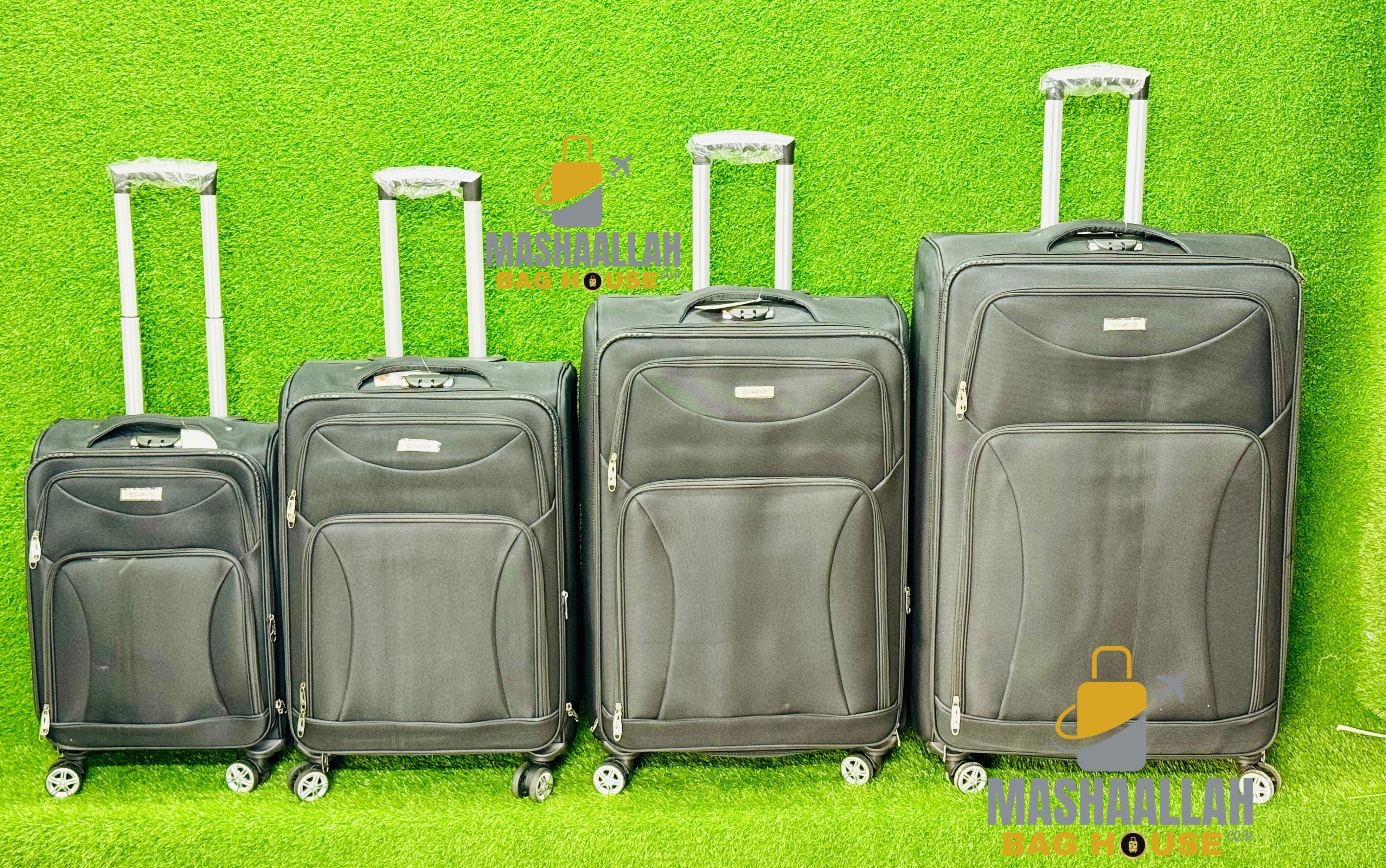 Sansiro 4 pics set softside luggage 4w
